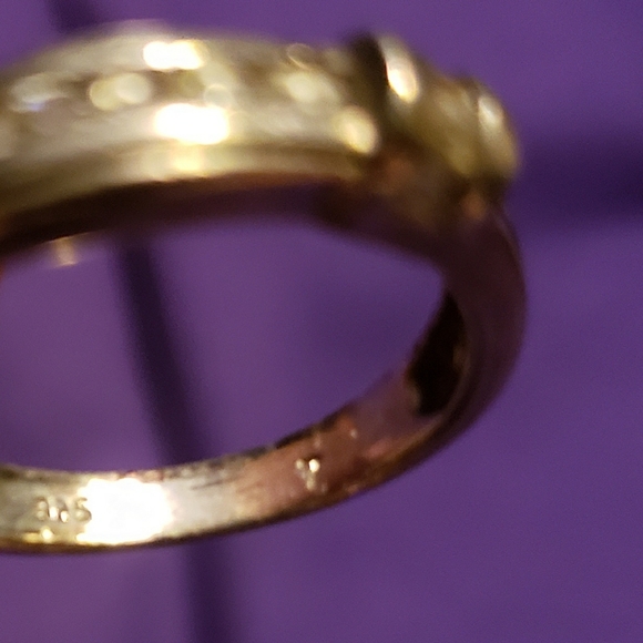 STERLING SILVER RING 925 W/BLING SIZE 7 - Picture 2 of 4